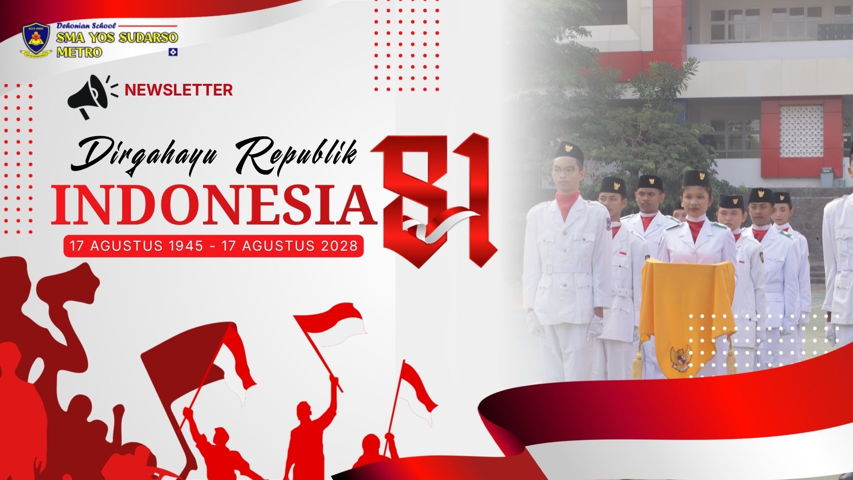 Semarak HUT ke-81 Republik Indonesia, SMP-SMA Yos Sudarso Metro Gelar Upacara Kemerdekaan dengan Khidmat dan Penuh Semangat