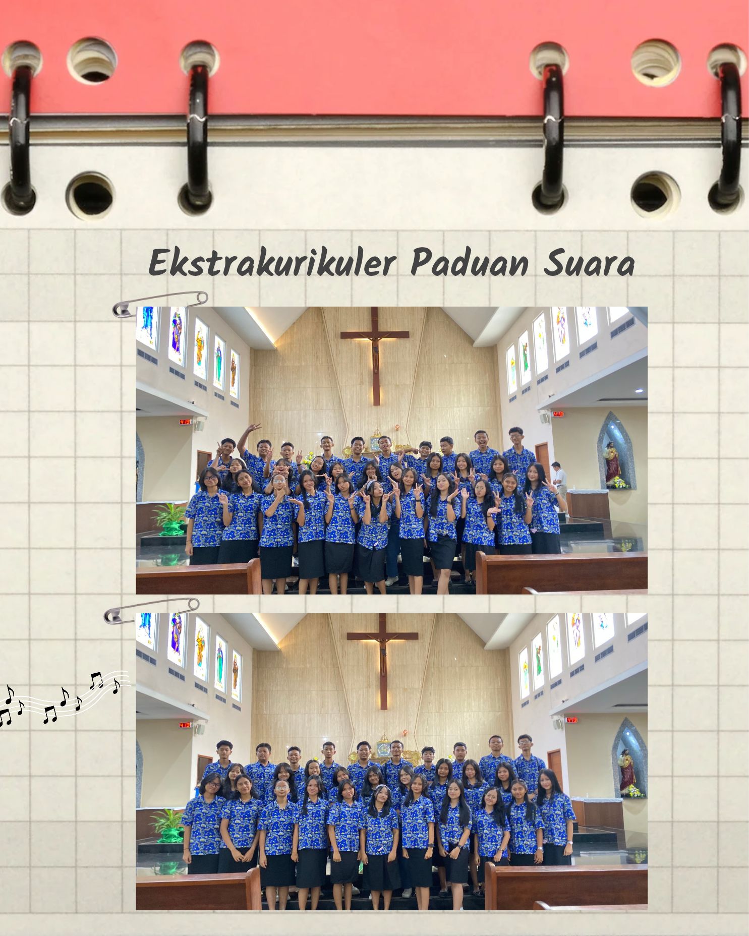 SMA Yos Sudarso Metro Ambil Bagian dalam Pelayanan Koor di Gereja Hati Yesus yang Maha Kudus